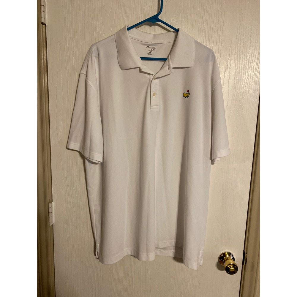 Masters Tech Golf Polo Shirt Mens XXL White Short Sleeve Performance RN 133979
